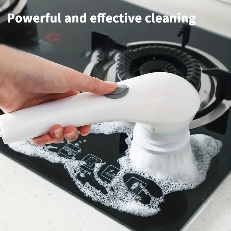 Electric Spin Scrubber, Cordless Handheld Cleaning Brush With 5 Replaceable  Brush Heads, Usb Rechargeable 360°power Scrubber Mop For Wall Bathtub  Cleaning Tool For Hotel Restaurant - Temu