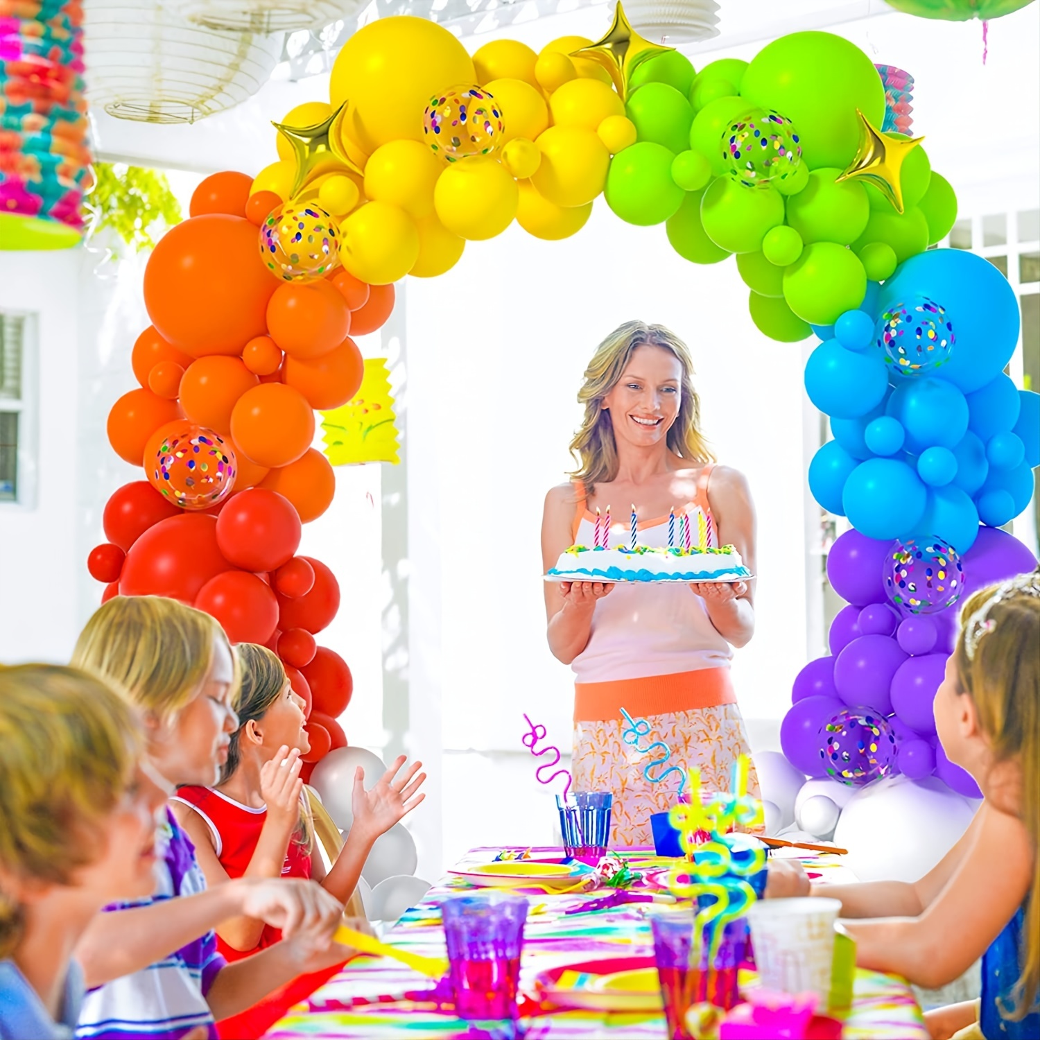 156 Globos Colores Surtidos Globos Látex Arcoíris 12 - Temu Chile