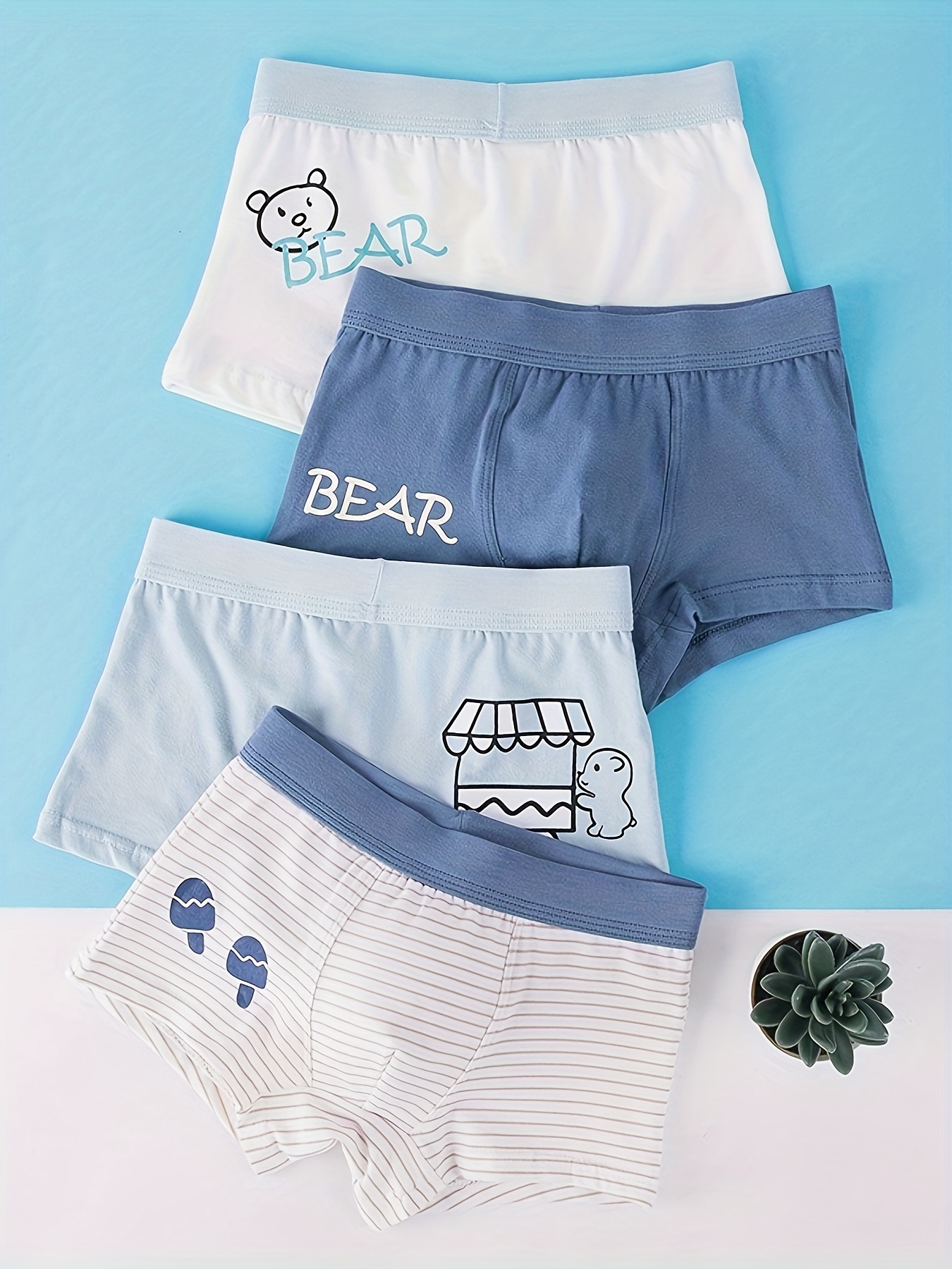 Beijirog Children's Pure Cotton Boxers Random Cute Pattern - Temu