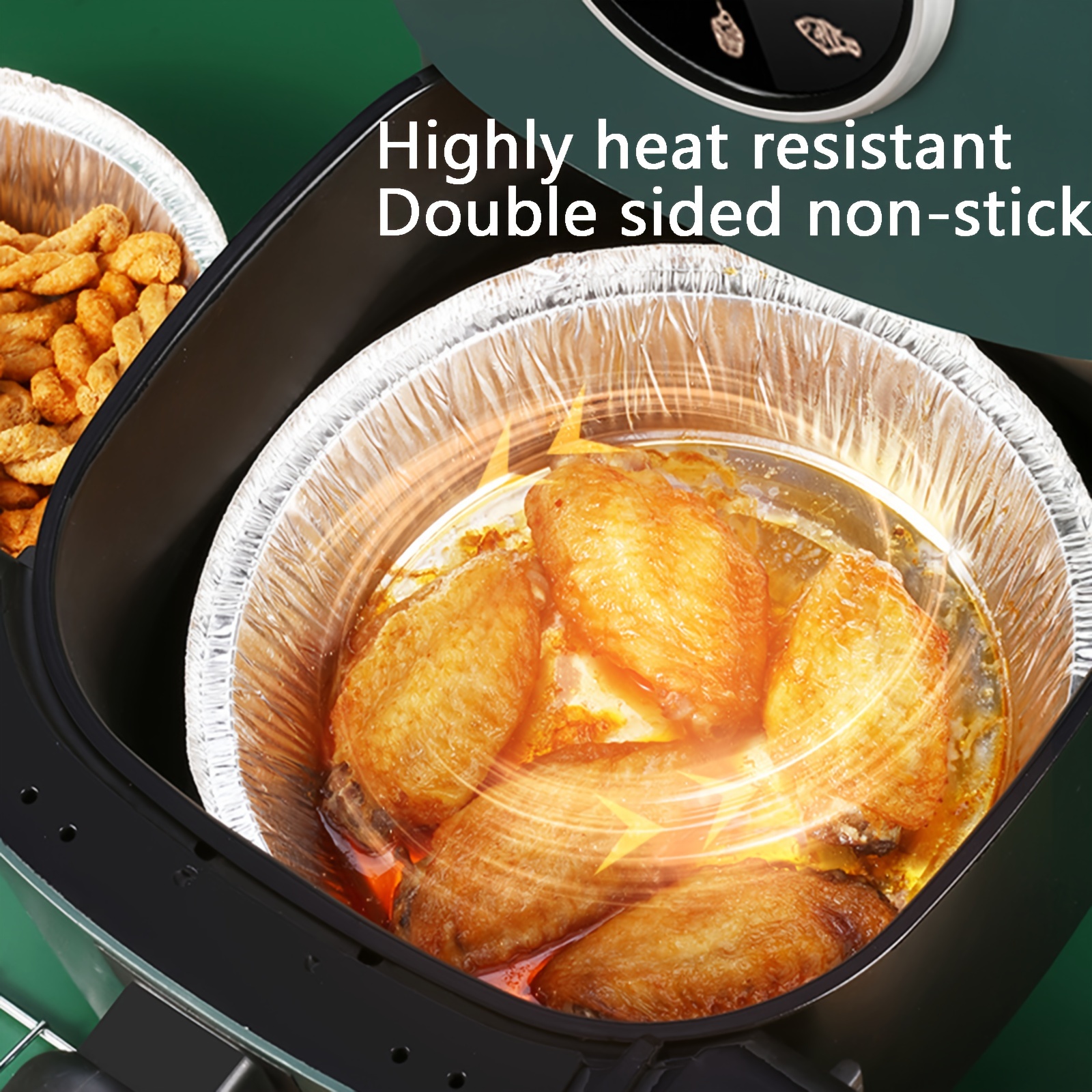 Air Fryer Disposable Aluminum Foil Liners, 20PCS Non-stick Air