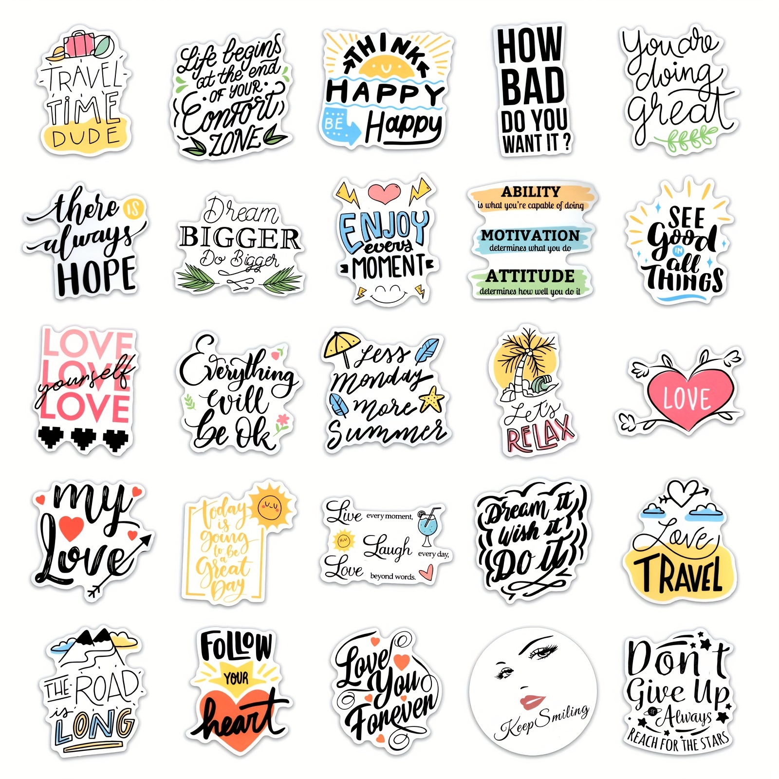 640Pcs Planner Stickers Inspirational for Teens Students Teachers Adults  Motivational Quote Stickers for Journaling Calendar Scrapbook, 20Pcs x