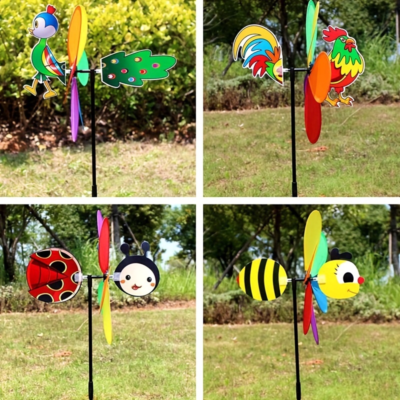

Colorful Plastic Windmill For Garden - No Battery Required