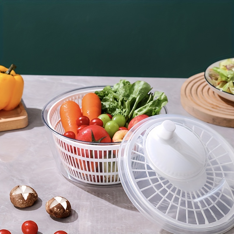 1pc Vegetable Salad Spinner & Dehydrator With Double Layers & Draining  Basket For Kitchen Use