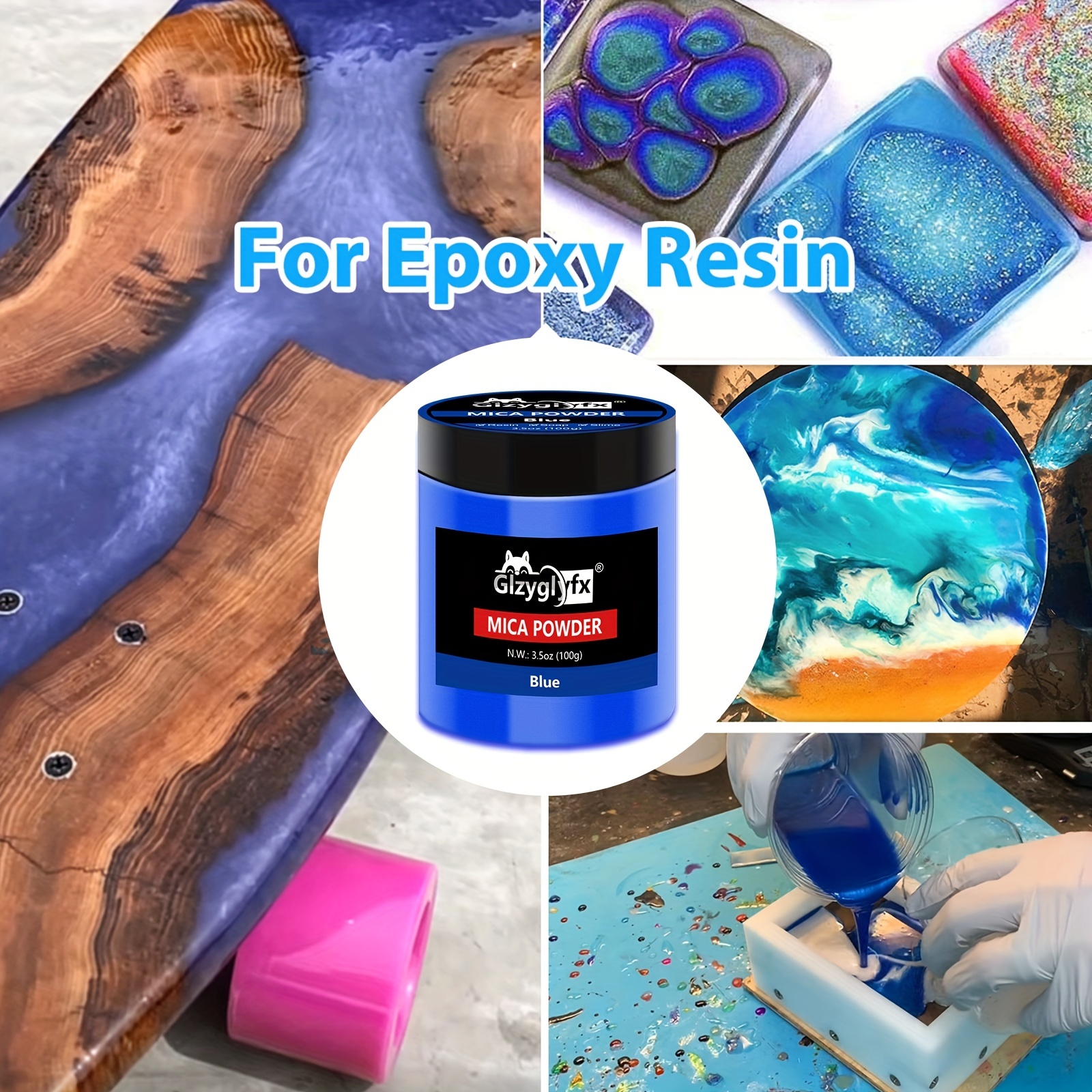 Black Mica Powder 100 Gram Jar For Epoxy Resin, Pigment Powder - Resin Mica  Powder For Candle Making, Resin Powder - Pigment Powder For Epoxy Resin, M