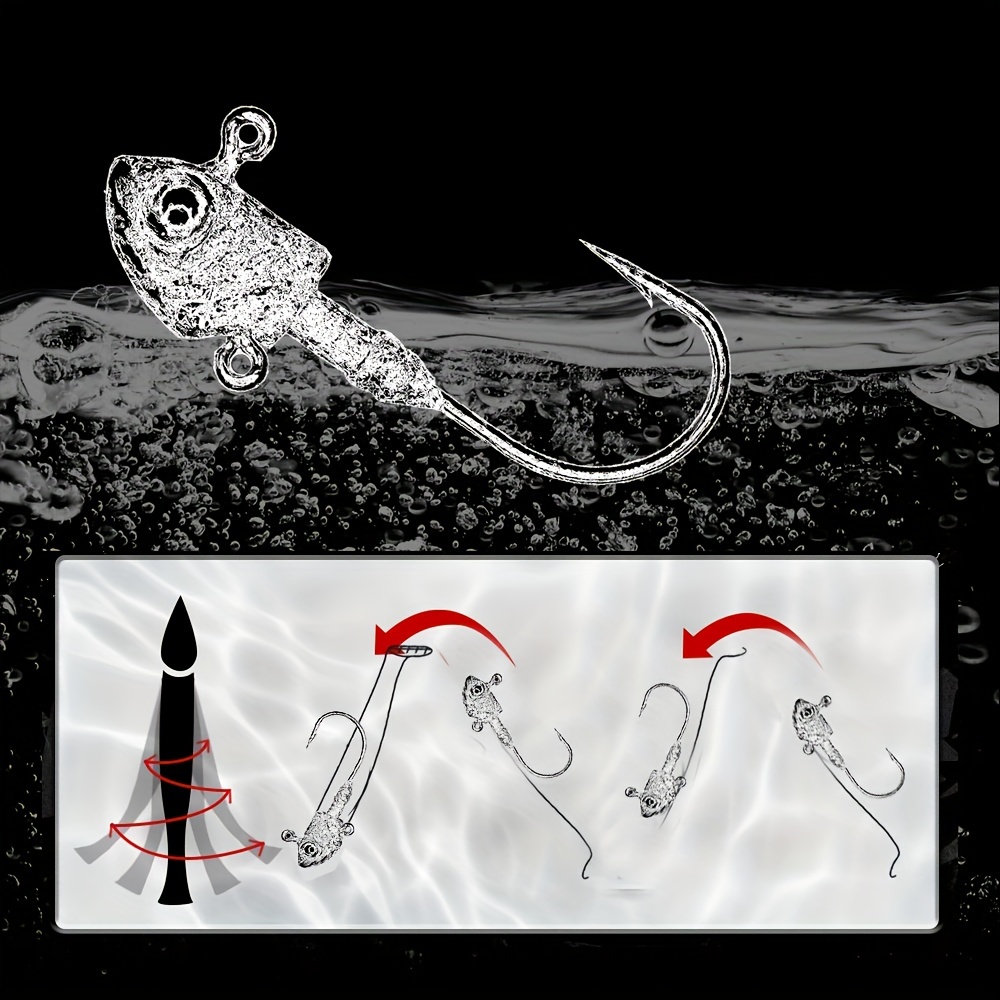 Artificial Soft Fishing Lure Lead Head Hook Slow Sinking T - Temu