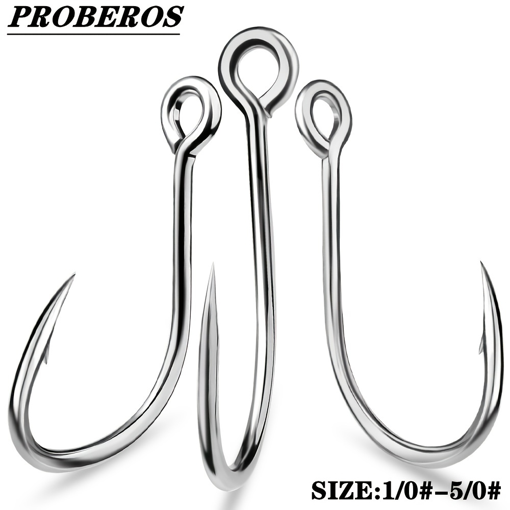 Proberos Crank Jig Head Fishing Hooks 1/0 5/0# Barbed Single