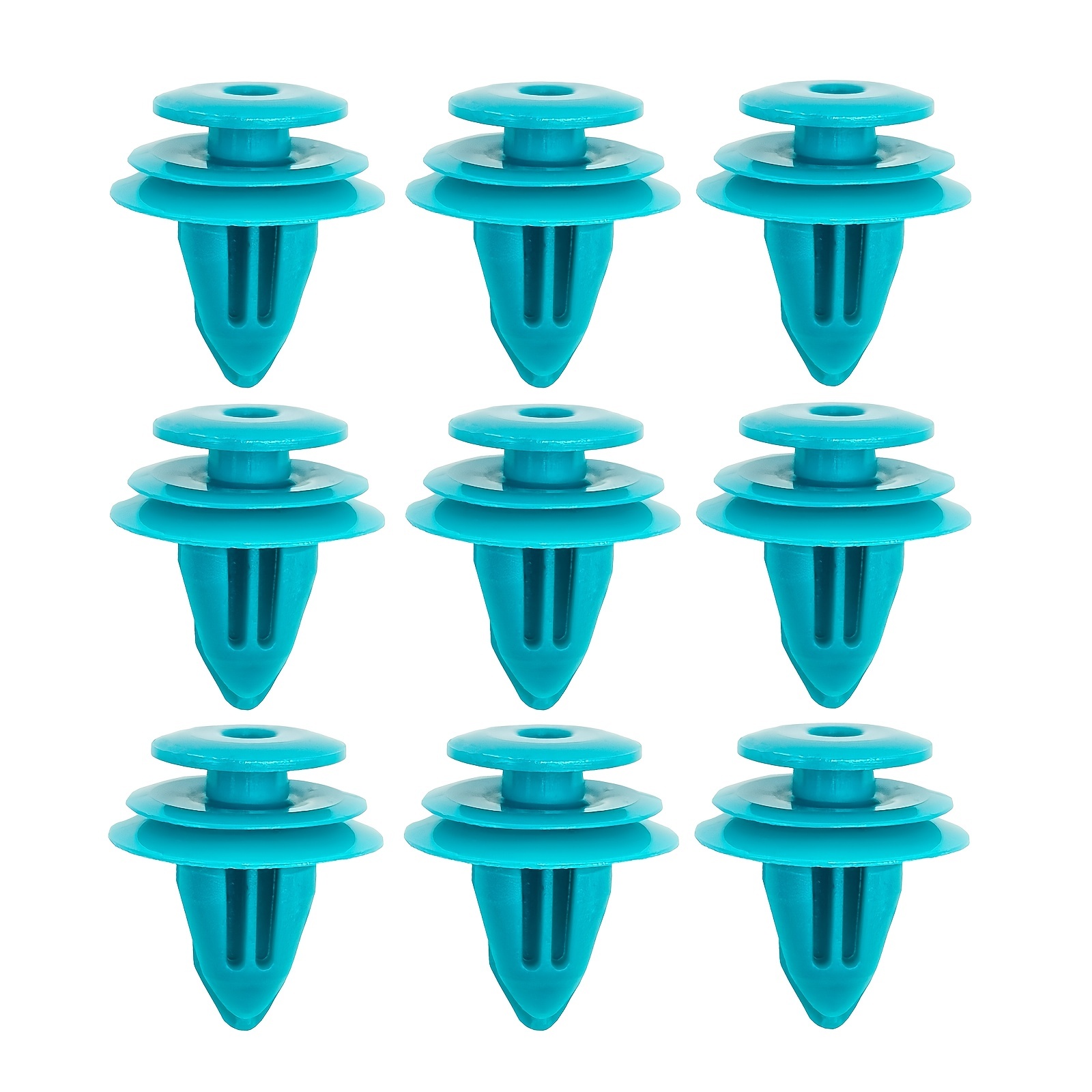 50pcs Car Door Panel Clip Fastener & Green Rivet Retainer