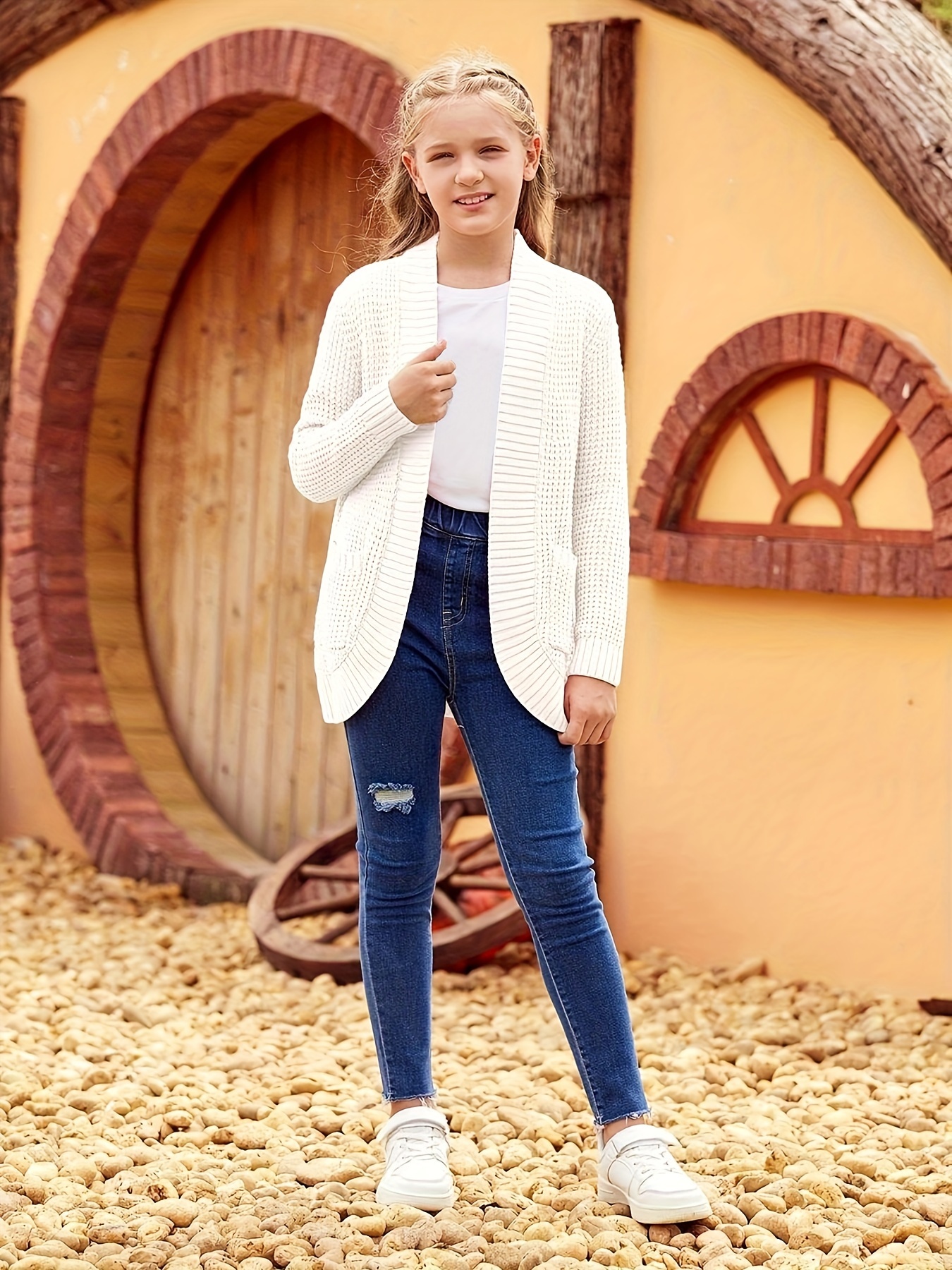 Little girls white outlet cardigan