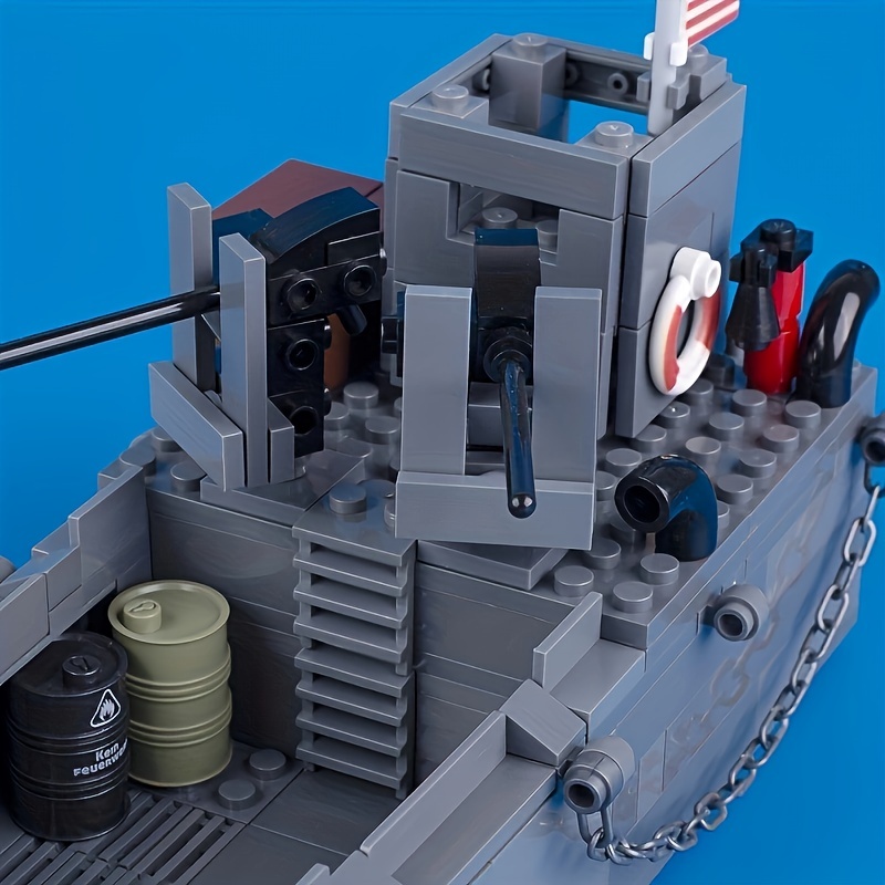 Landing Ship Building Block Toy Small Particle Military Model