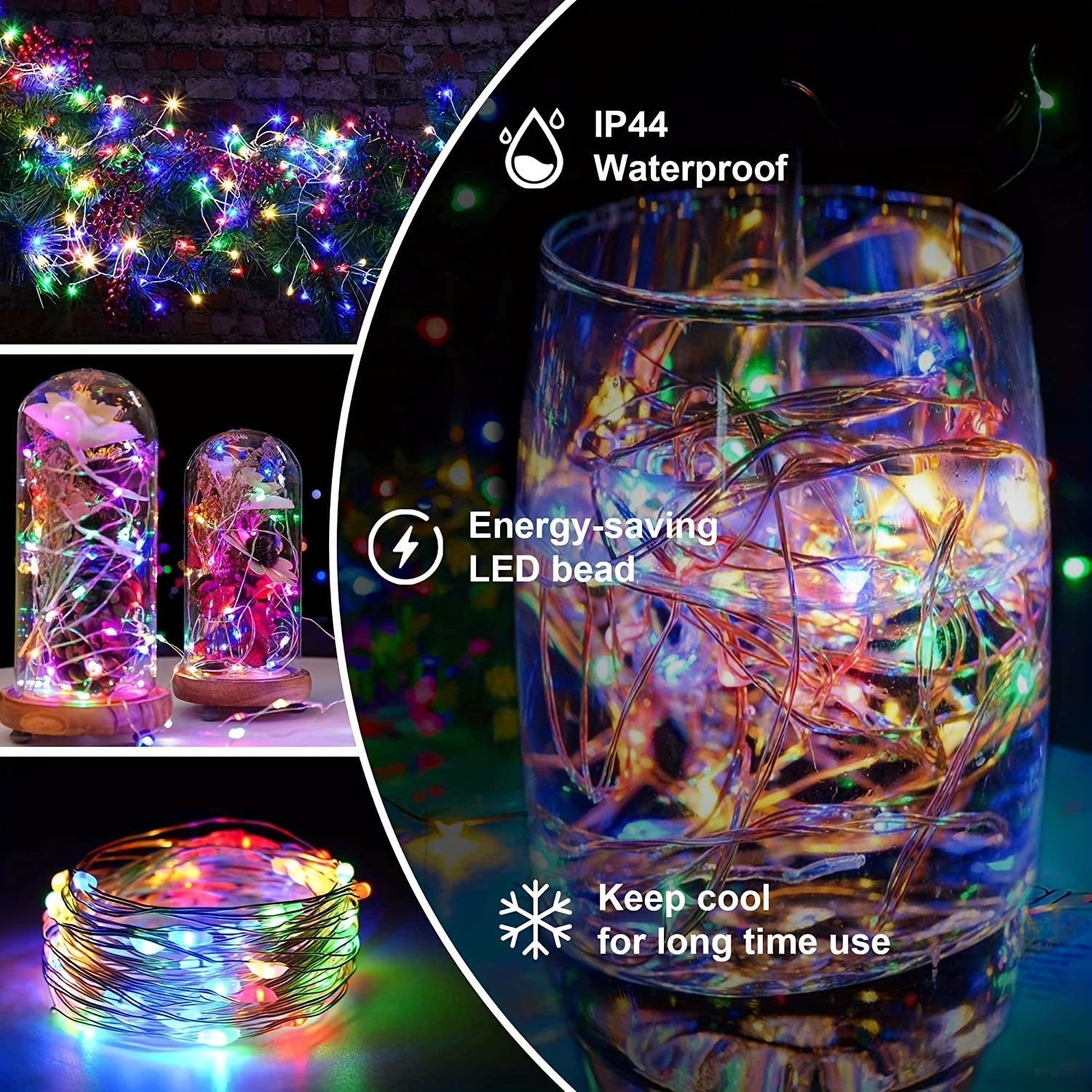 Battery Powered 10M 100LEDs Waterproof Copper Wire Fairy String Light for  Christmas +Remote Control