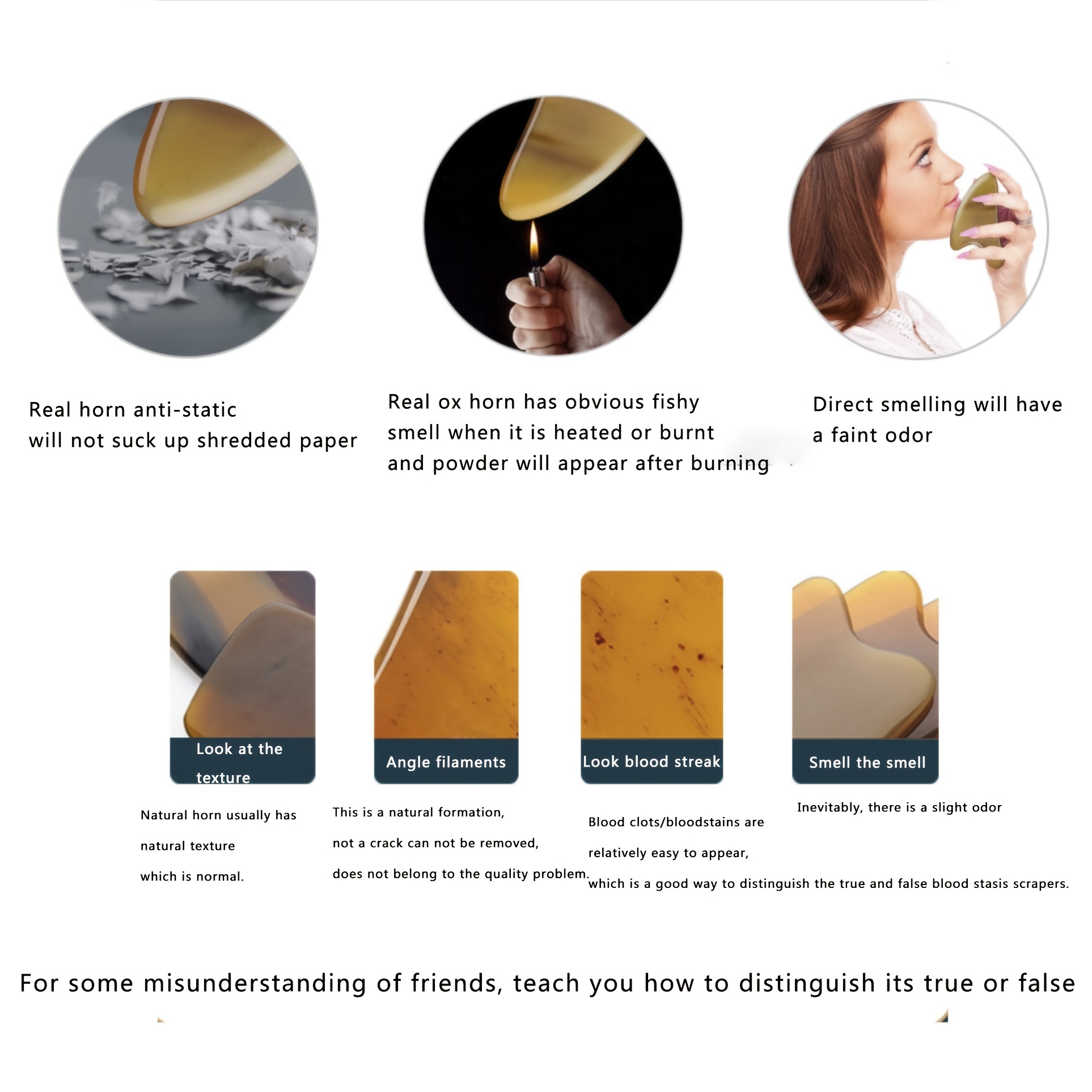 Natural OX Horn Gua Sha Board & Face Lift Massage Stick Set