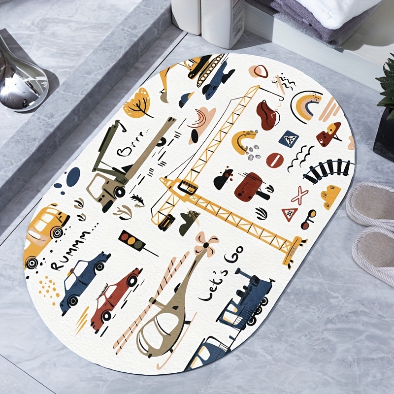 Nautical Anti-slip Bath Mat for Modern Home Decor and Bathroom