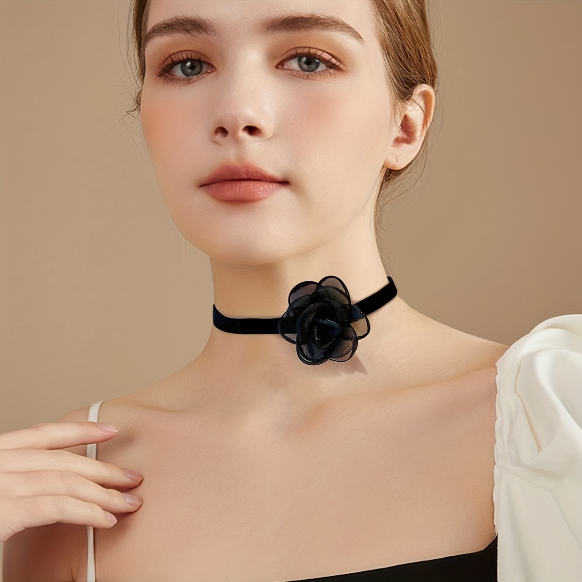 stylish vintage flower choker necklace female Temu United Arab