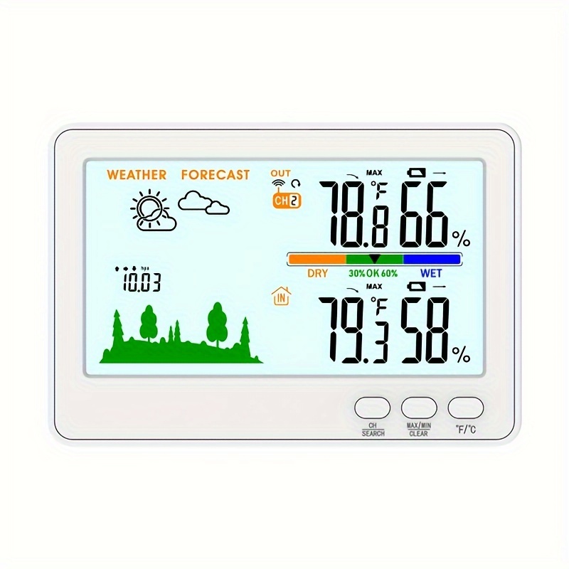 Indoor Outdoor Thermometer Hygrometer with Sensor Wireless Weather Station  - China Wireless Weather Station, Digital Temperature and Humidity Meter