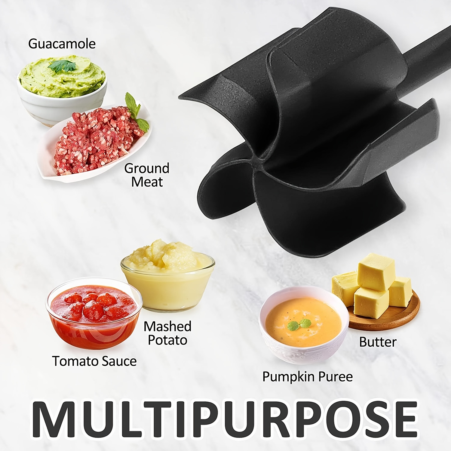 Meat Chopper, Heat Resistant Meat Masher For Ground Beef, Hamburger Meat, 5  Curve Blade Hamburger Chopper, Ground Meat Smasher Ground Beef Chopper, Mix  And Chop Kitchen Tool & Meat Kitchen Utensil - Temu