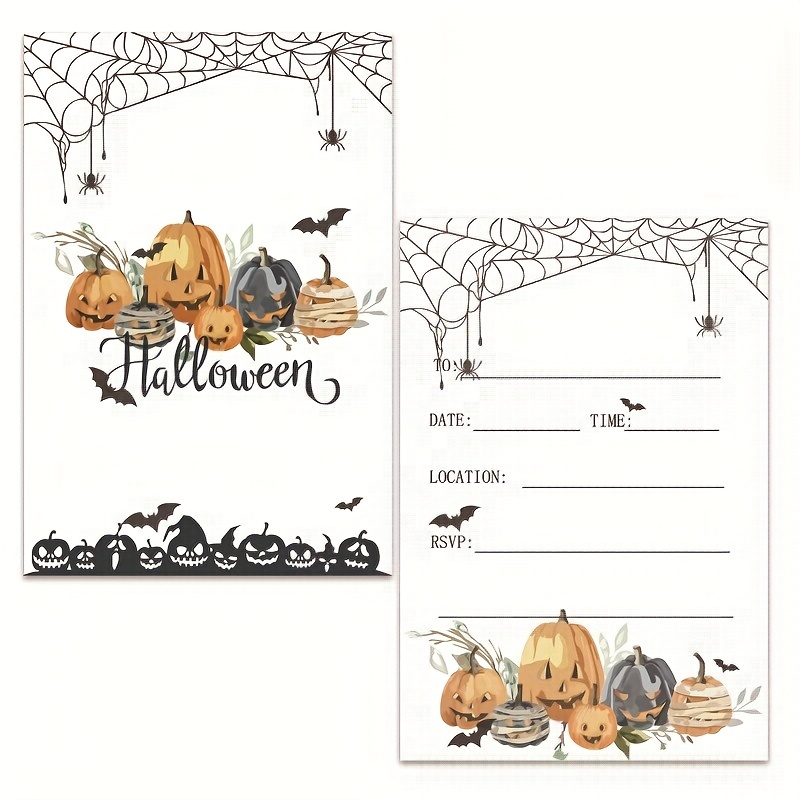 halloween party invitation cards haunted house   creative cartoon greetings for   birthday celebrations details 8