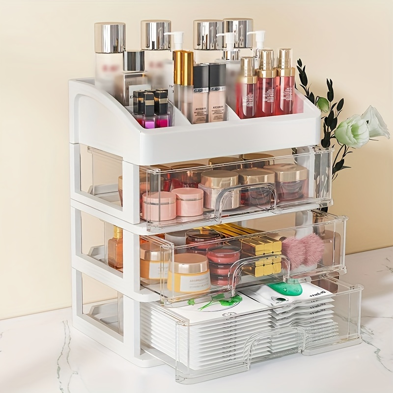 Stackable Clear Acrylic Makeup And Jewelry Organizer With - Temu