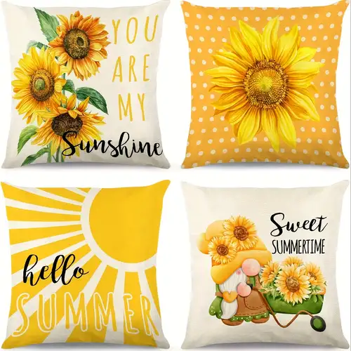 Summer Pillow Covers, Gnomes Popsicle Ice Cream Hello Sweet Summer Vibes  Print Pillowcases, Throw Pillow Covers For Sofa Bedroom Office Couch  Farmhouse Home Decor, No Pillow Insert, - Temu