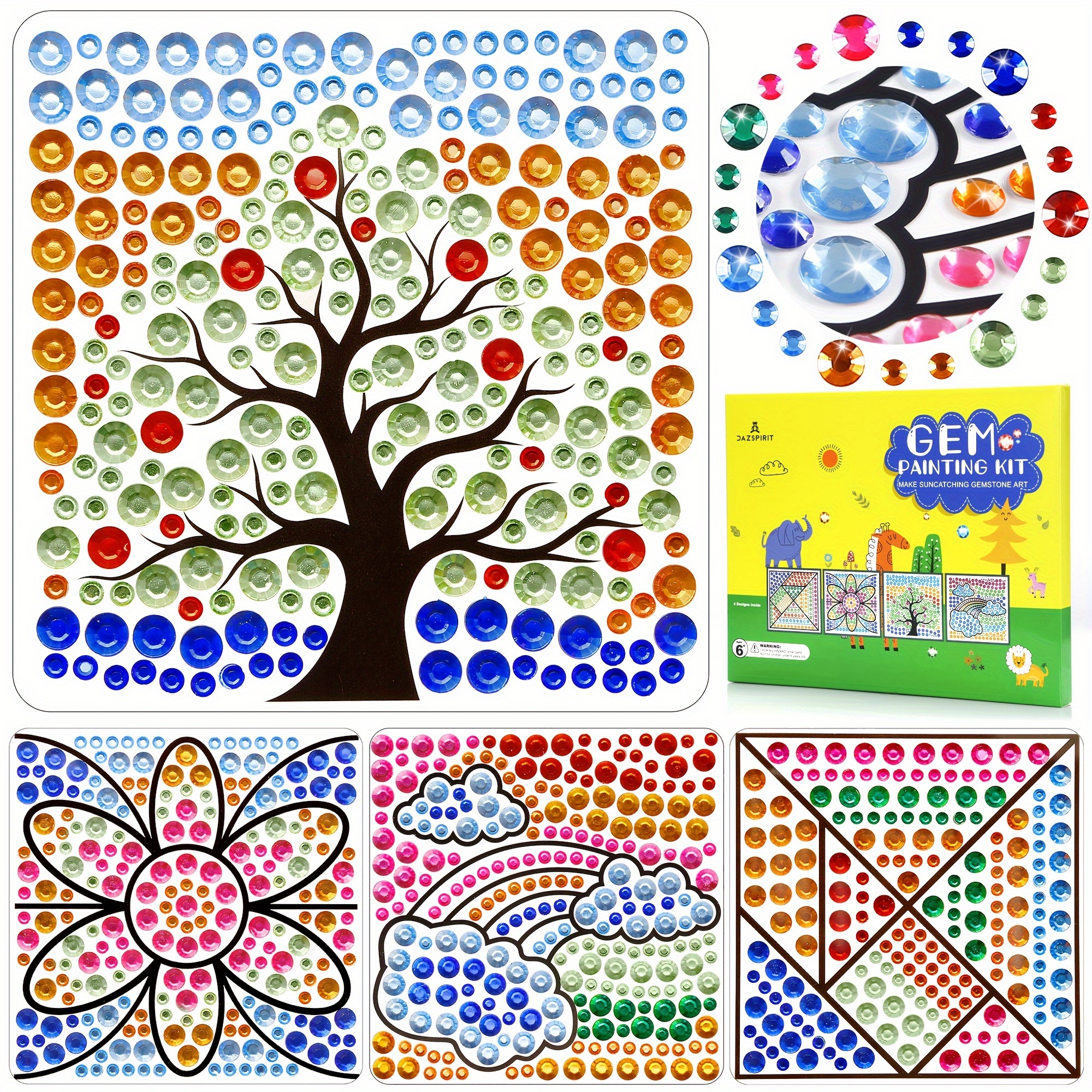 Artificial Diamond Painting Kit For Kids Mosaic Sticker Art - Temu