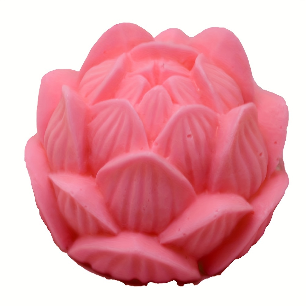 3d Lotus Flower Shape Aromatherapy Candle Mold Plant - Temu