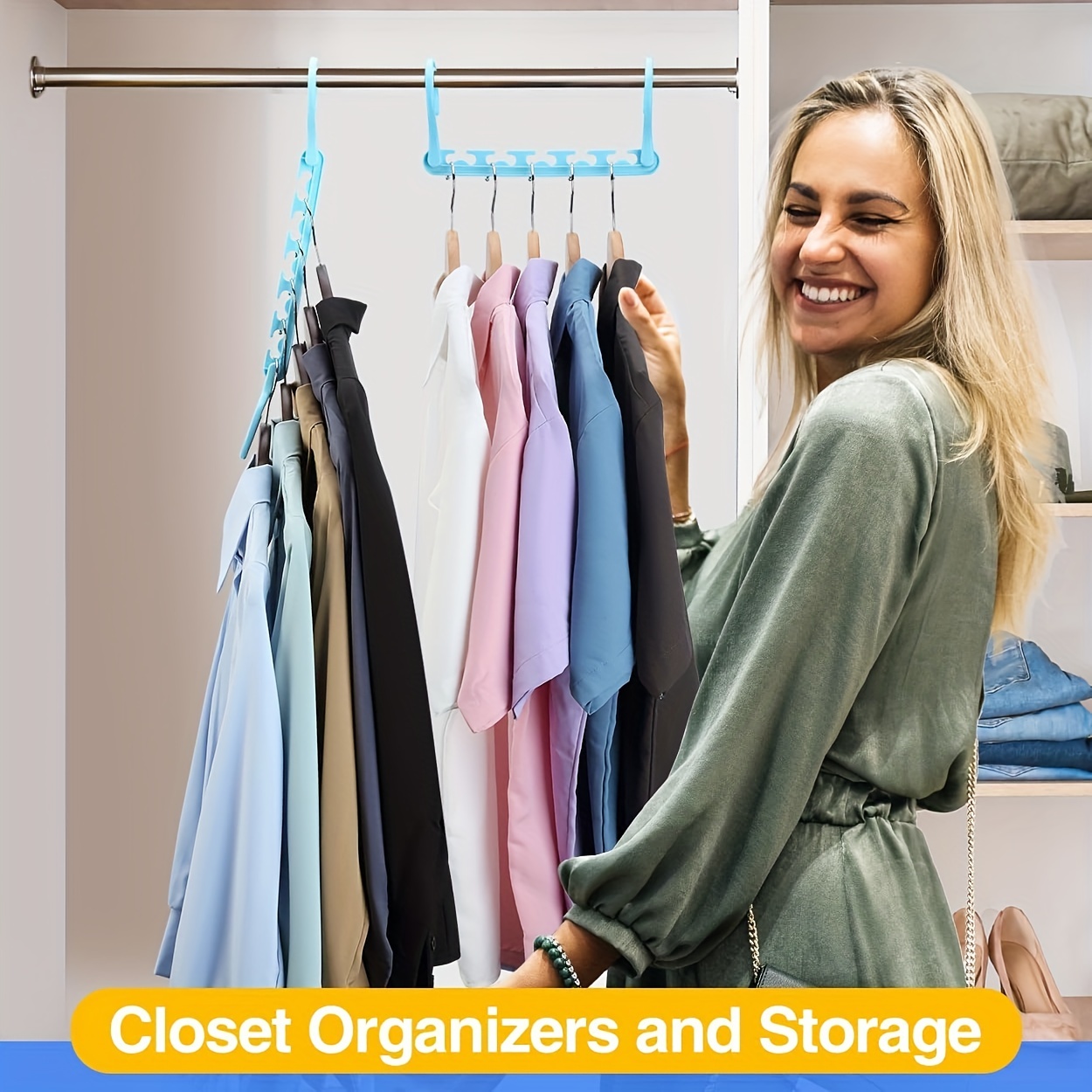 Wardrobe Clothes Organizer Closet Organizers And Storage - Temu