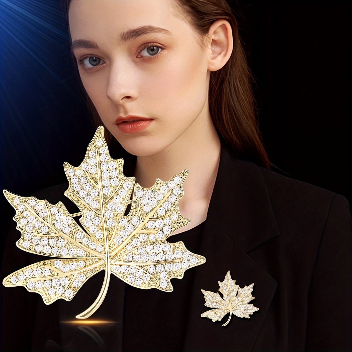 Vintage Painting Enamel Maple Leaf Brooches Pins For Women Girls