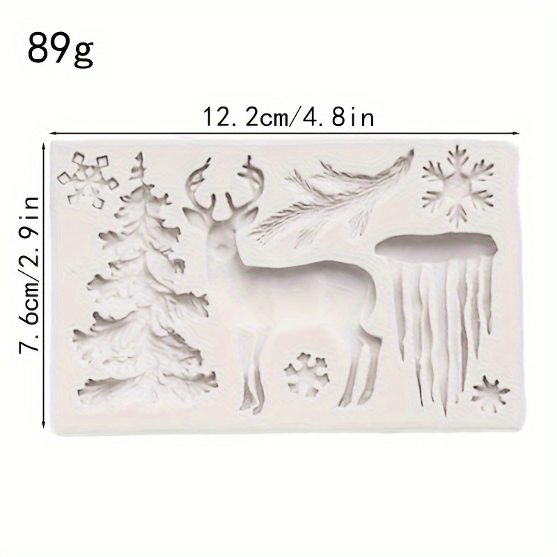 Christmas Tree Elk Fondant Mold 3d Silicone Mold Winter Deer - Temu