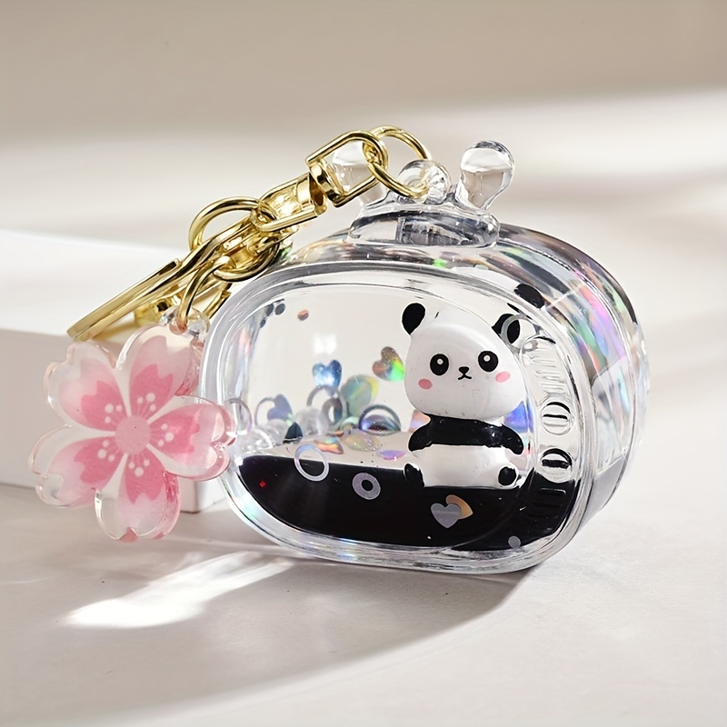 Creative Cartoon Enamel Panda Keychain Charms Key Ring Backpack Ornaments  Women Bag Pendant Key Holder Accessories Holiday Gift - Temu