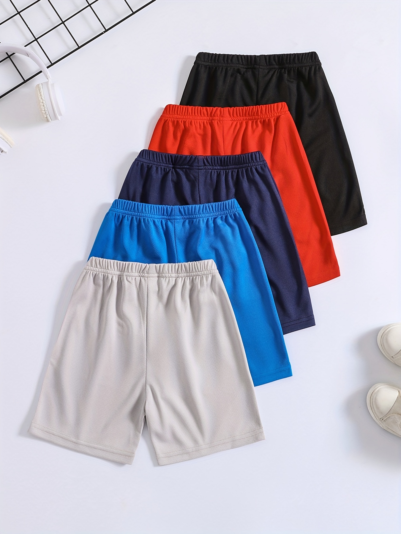 Boys & Girls Mesh Breathable Quick Dry Basketball Shorts, Active