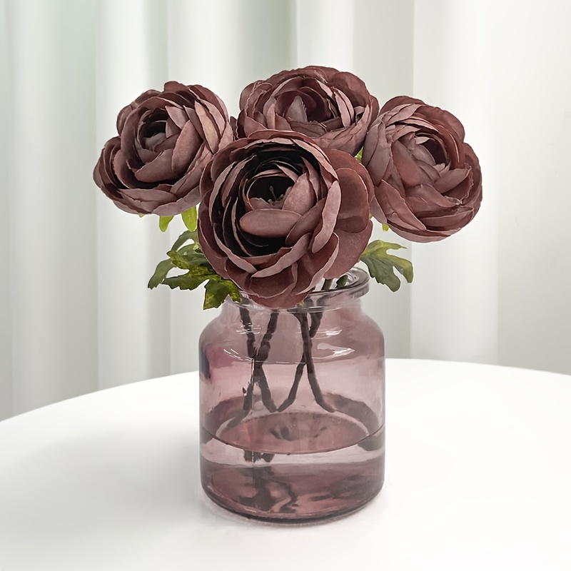 1bundle 6 Heads Rose Artificial Flowers Fake Rose Flower - Temu