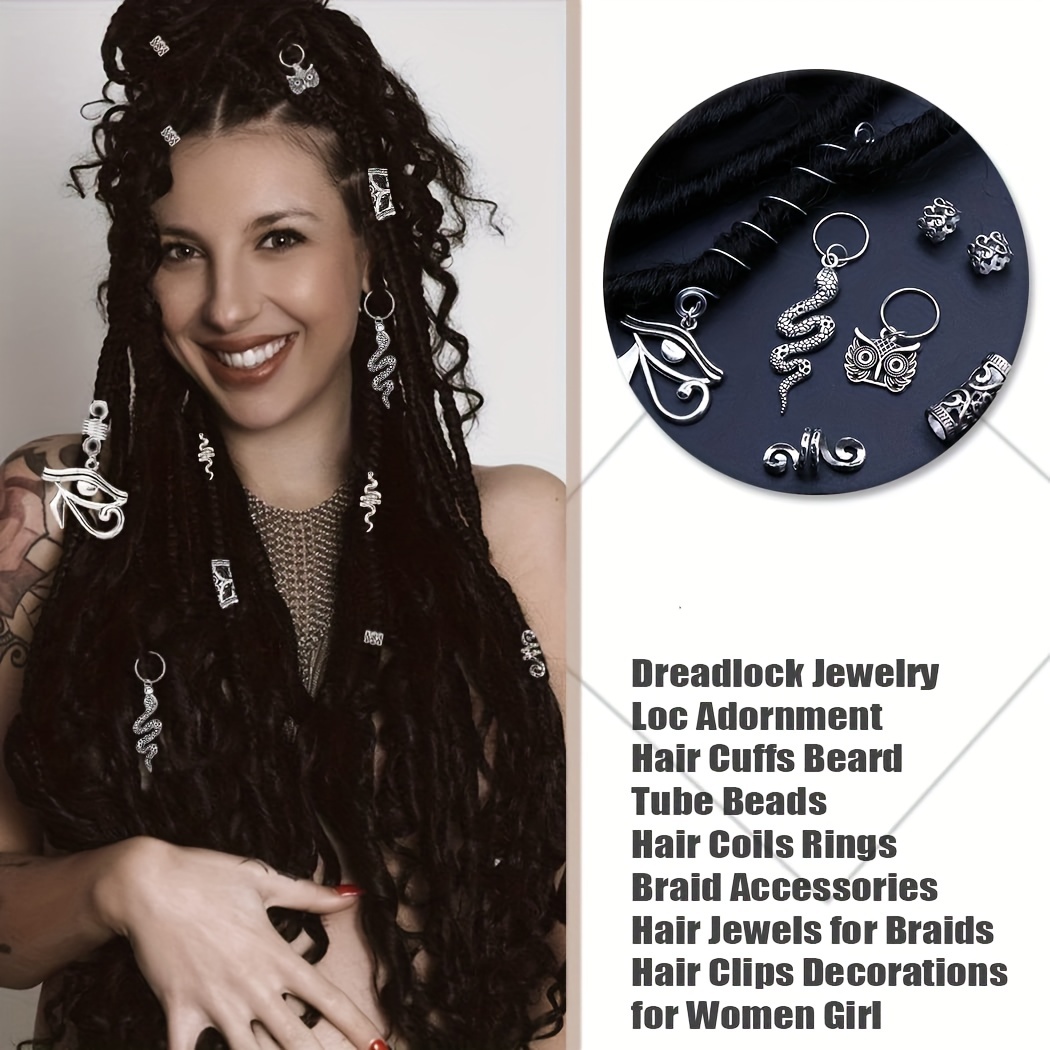 Hair Braids Cuffs Hair Charms Dreadlock Jewelry Braid - Temu