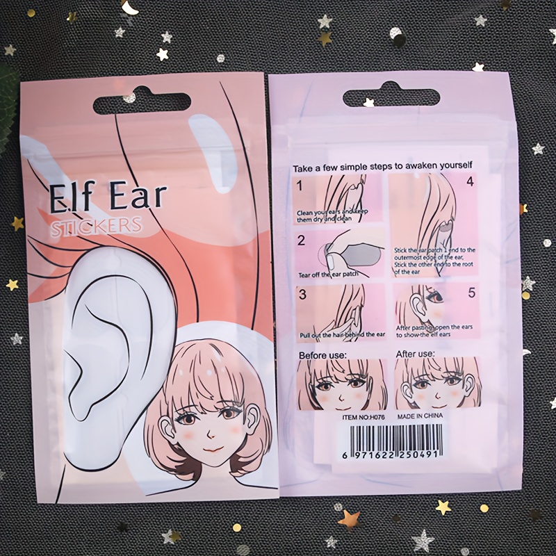 6pcs Ear Stickers, Elf Ear Tapes Ear Lobe Support Patches For
