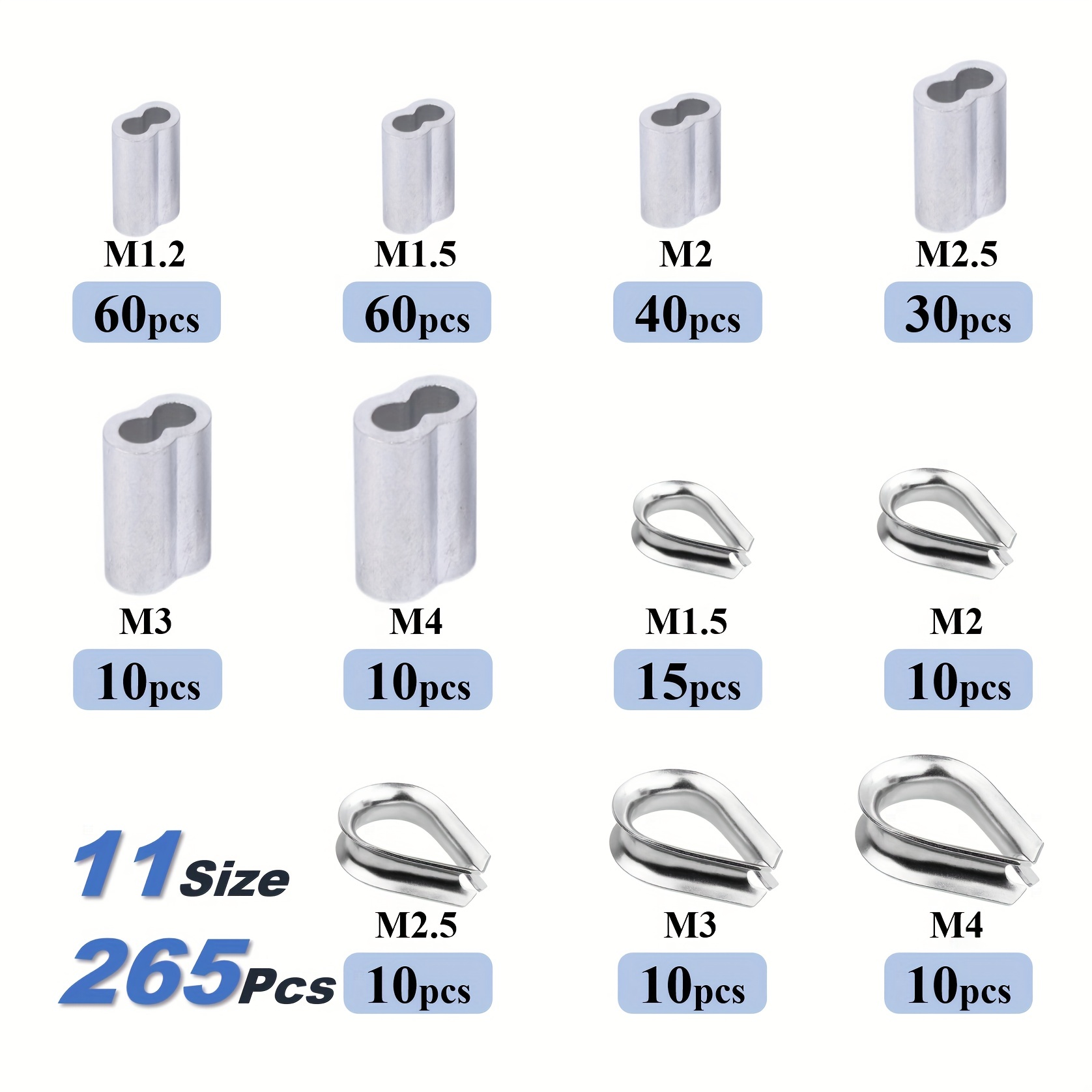 Stainless Steel Thimbles - Heavy Duty Type 304 - 3/8 inch (25 Pack)