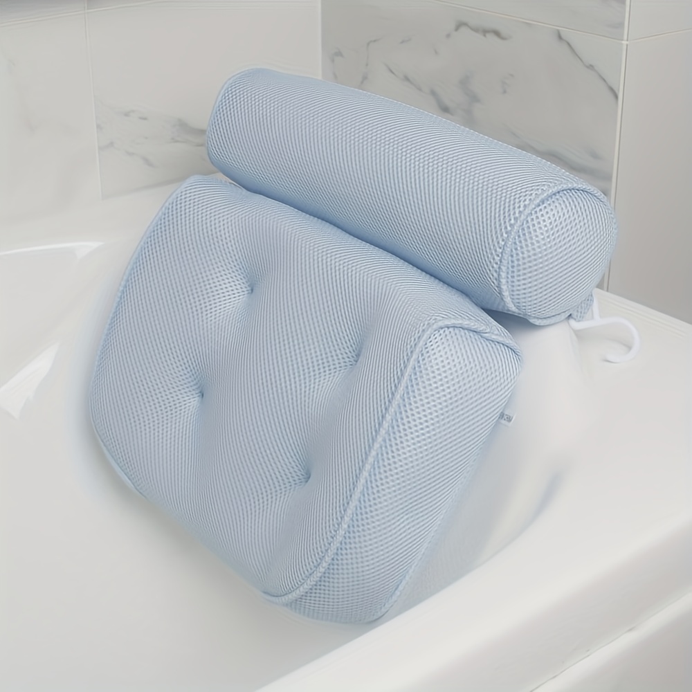 Bath Pillows For Tub White Breathable Bathtub Spa Pillow - Temu