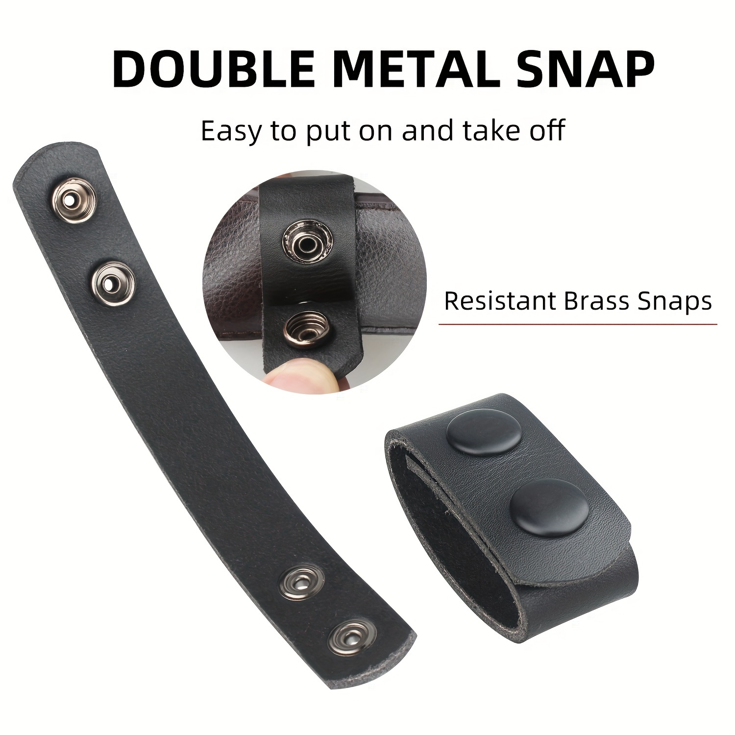 Double Snap Leather Belt Keepers Men For 2¼ Belt Concealed - Temu