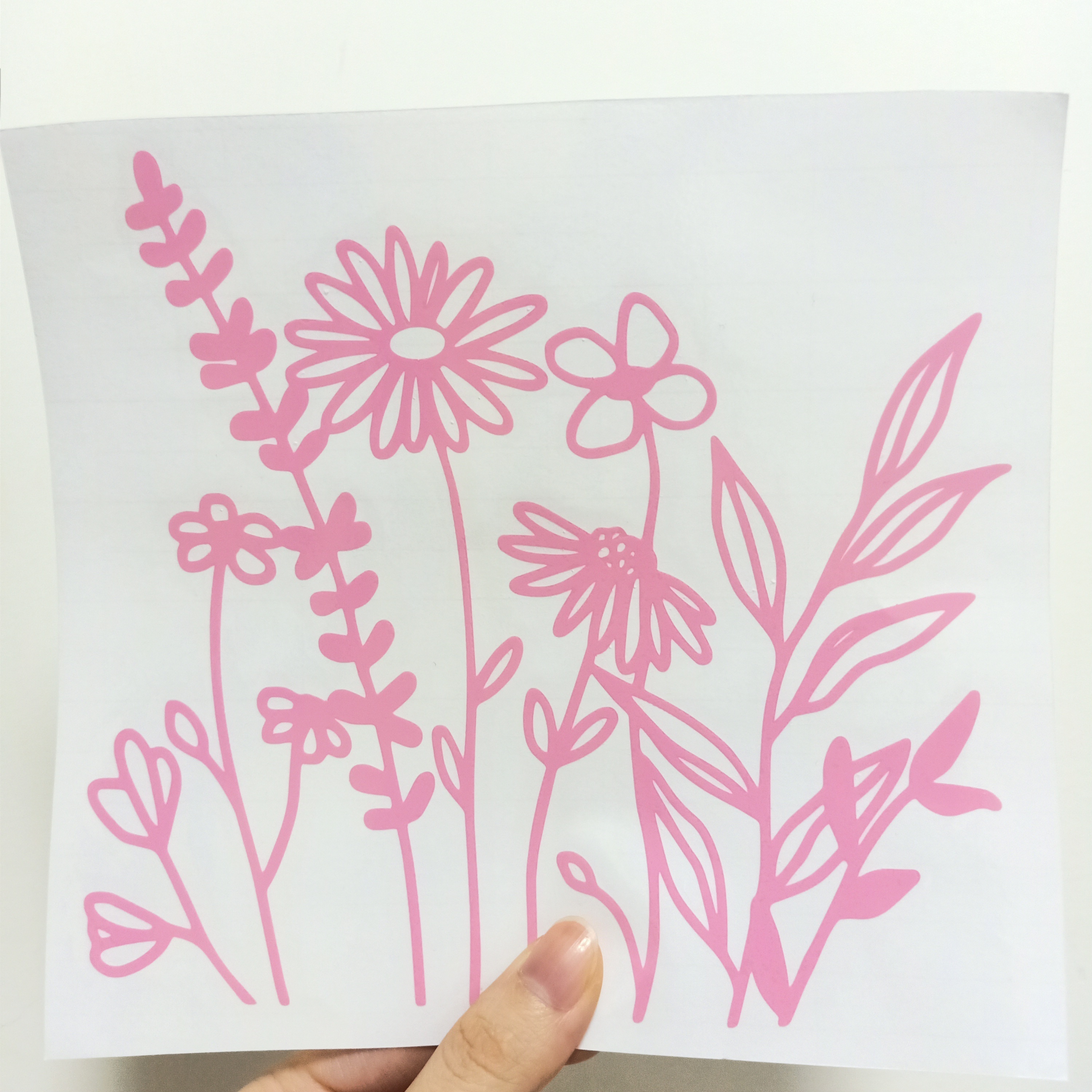 Pretty Spring Flowers Glossy Sticker Sheet, Flower Sticker Sheet