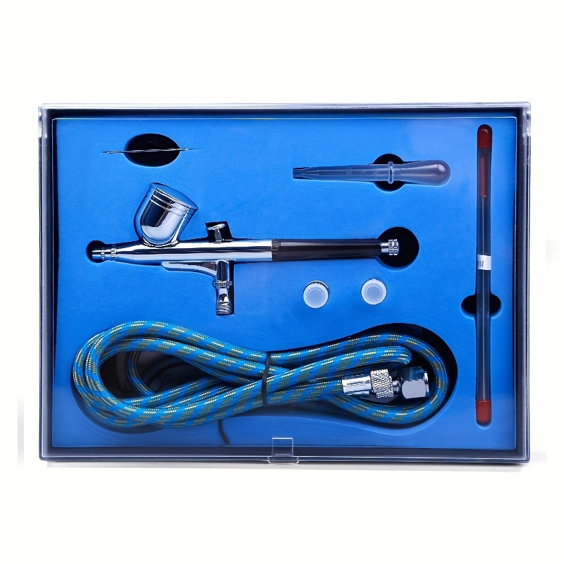 Airbrush Kit Dual-action Air Brush Gun With 20cc And 40 Cc Plastic Fluid  Cups - Extra & Nozzles Needle Air And Quick Release Disconnect Coupler -  Temu Japan