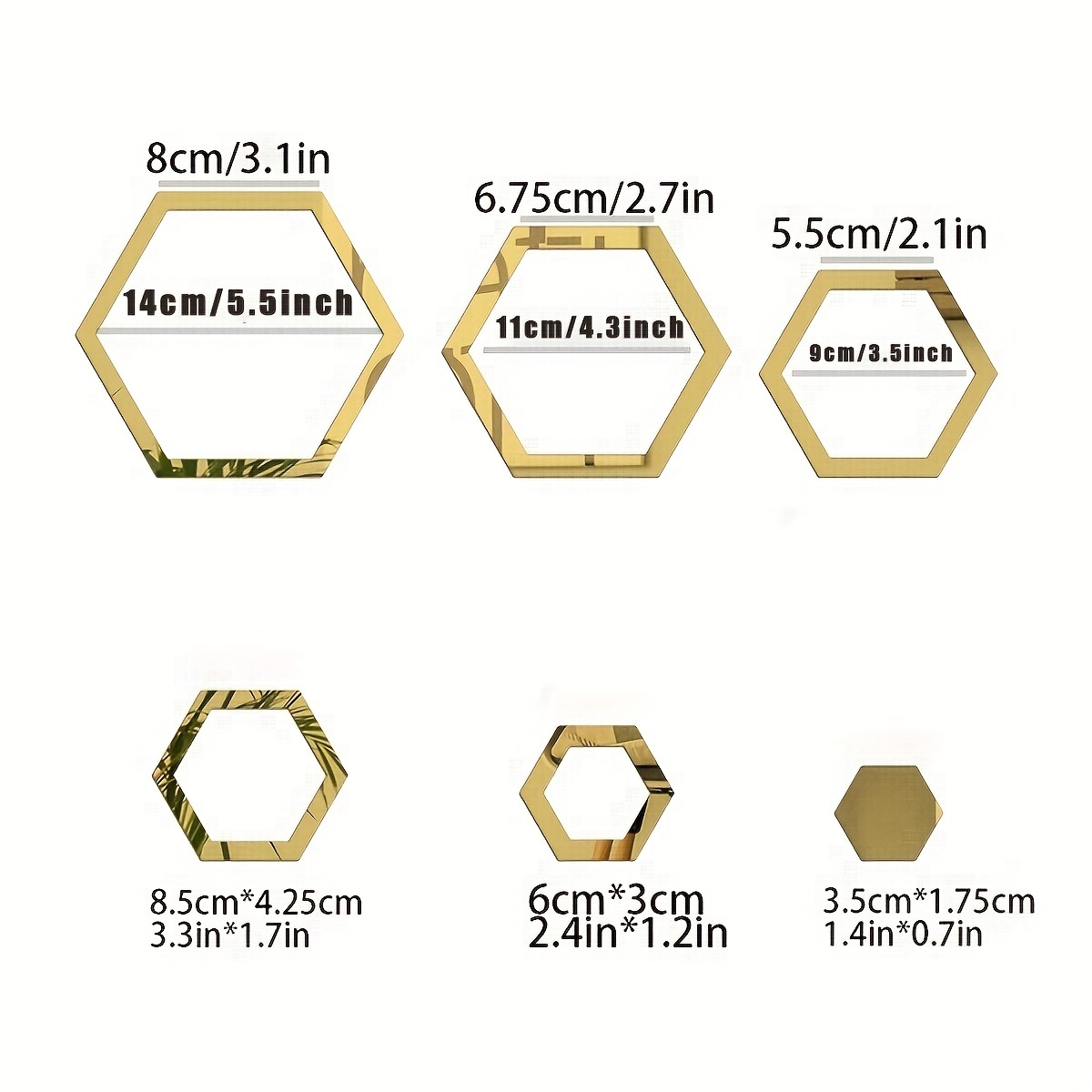 12 pièces décoration murale miroir 3D hexagone motif - Temu Canada