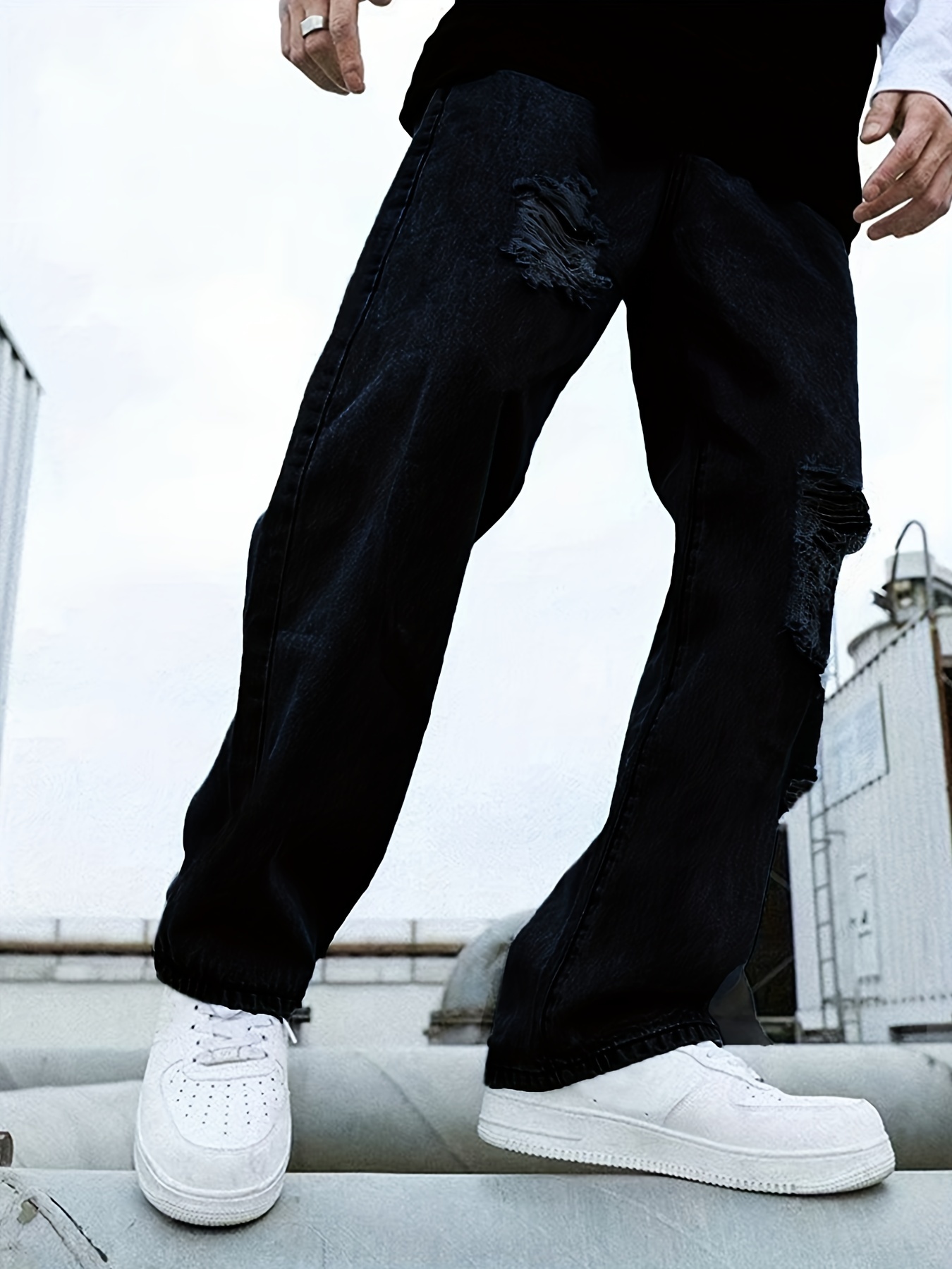 Fashion Boys Straight Cotton Blend Casual Leg Skinny Trousers Korean Mens  Pants