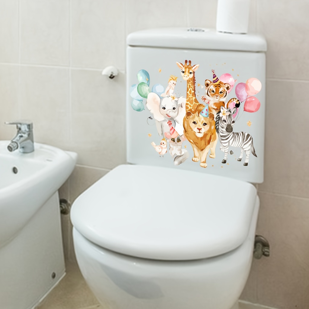 Toilet Bathroom Waterproof Stickers Self-adhesive Wallpaper Toilet