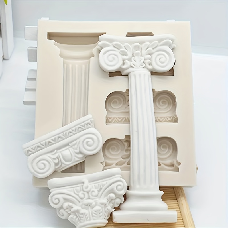 Roman Column Silicone Mold 3d Fondant Mold For Diy Pudding - Temu