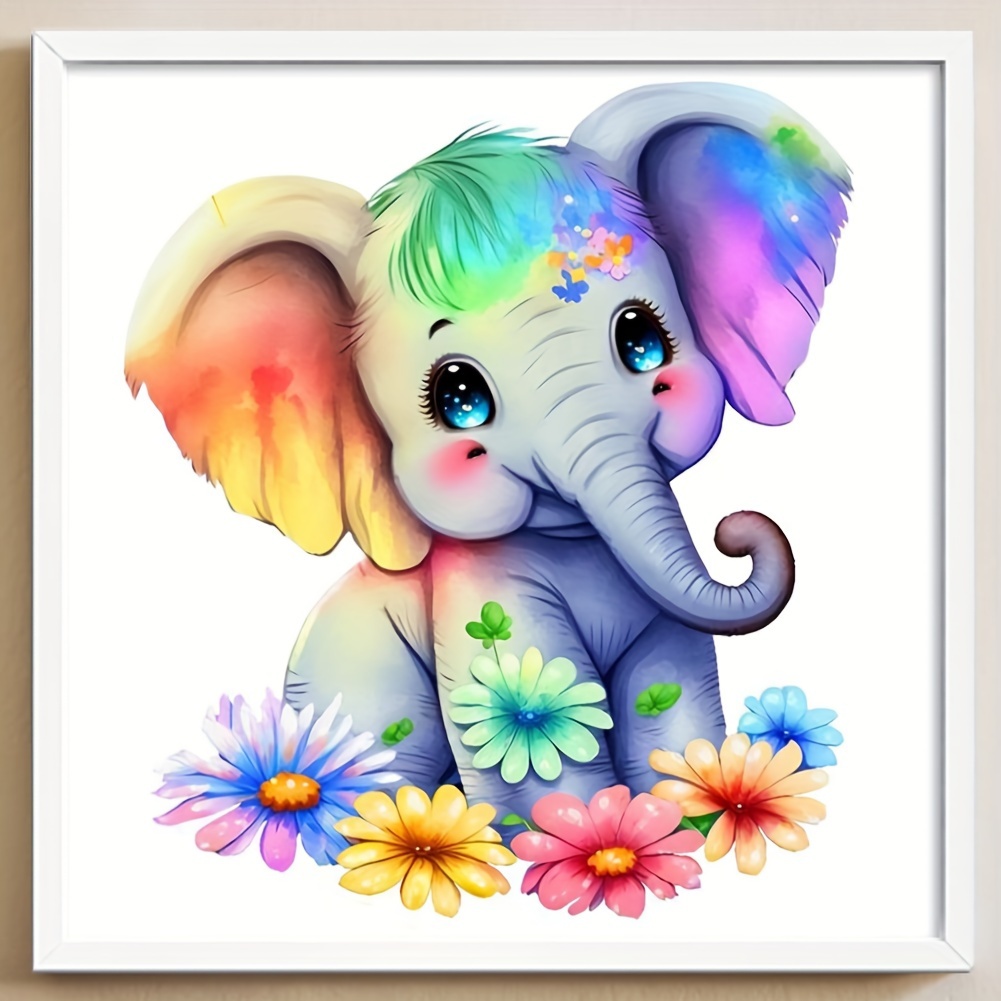 Rainbow Elephant Crystal Diamond Painting Kit - Got 2 Dot