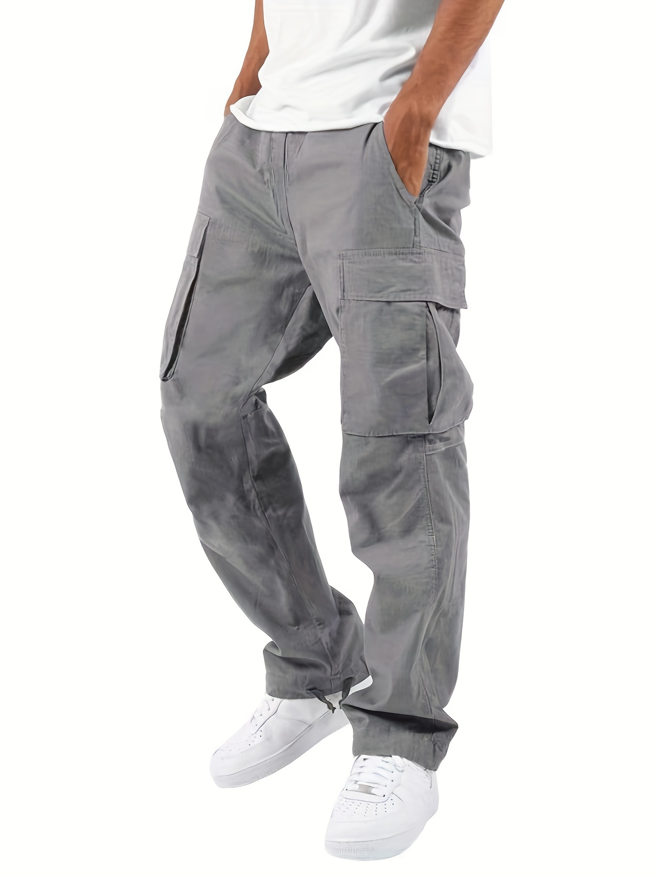 95% Cotton Men's Casual Jogger Pants Cotton Drawstring Basic - Temu Japan