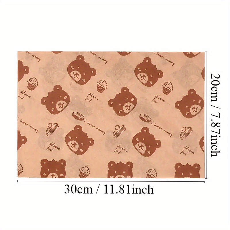 Bear Deli Paper Sheets Cute Kawaii Food Wrapping Paper - Temu