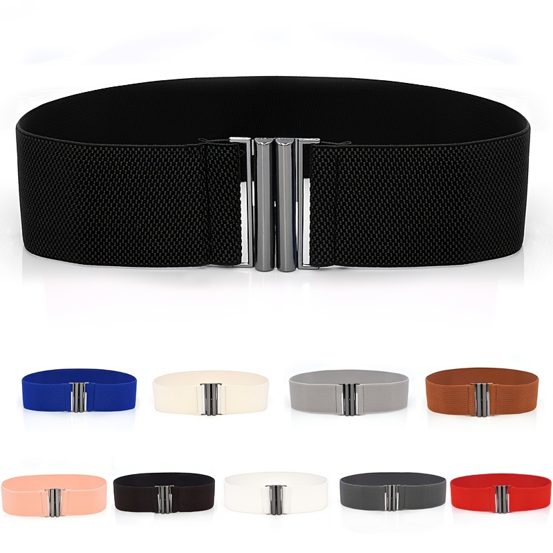Women's Solid Color Seamless Thin Belt Thin Elastic Women Padded
