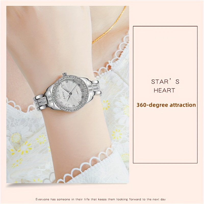 Seno Ocean Women's Watch Fashion Crystal Ladies Quartz Relogio Feminino  Female Montre Reloj Mujer Zegarek Damski with Gift Box 