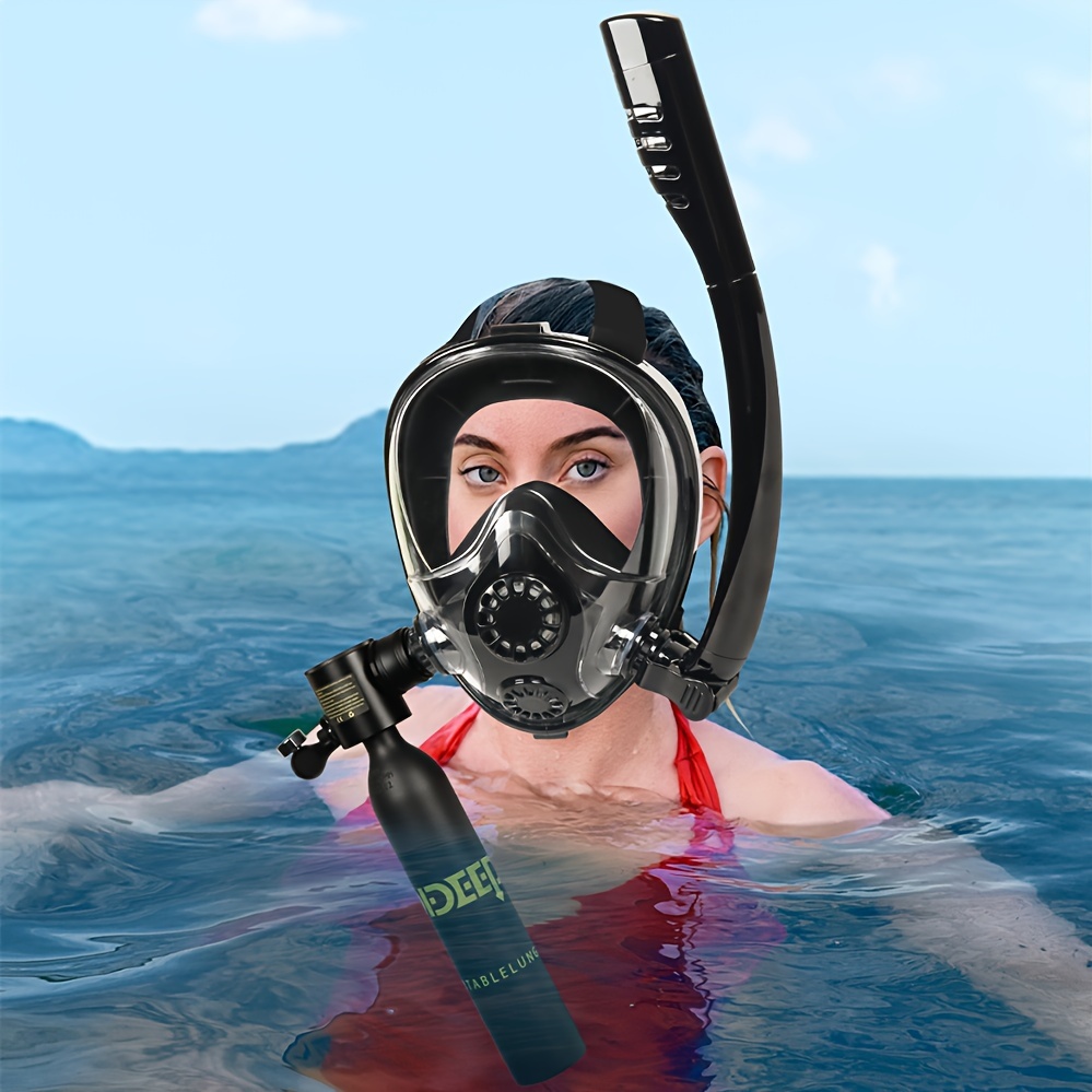 Diving Lung Tank Full Face Mask Snorkeling Equipment - Temu