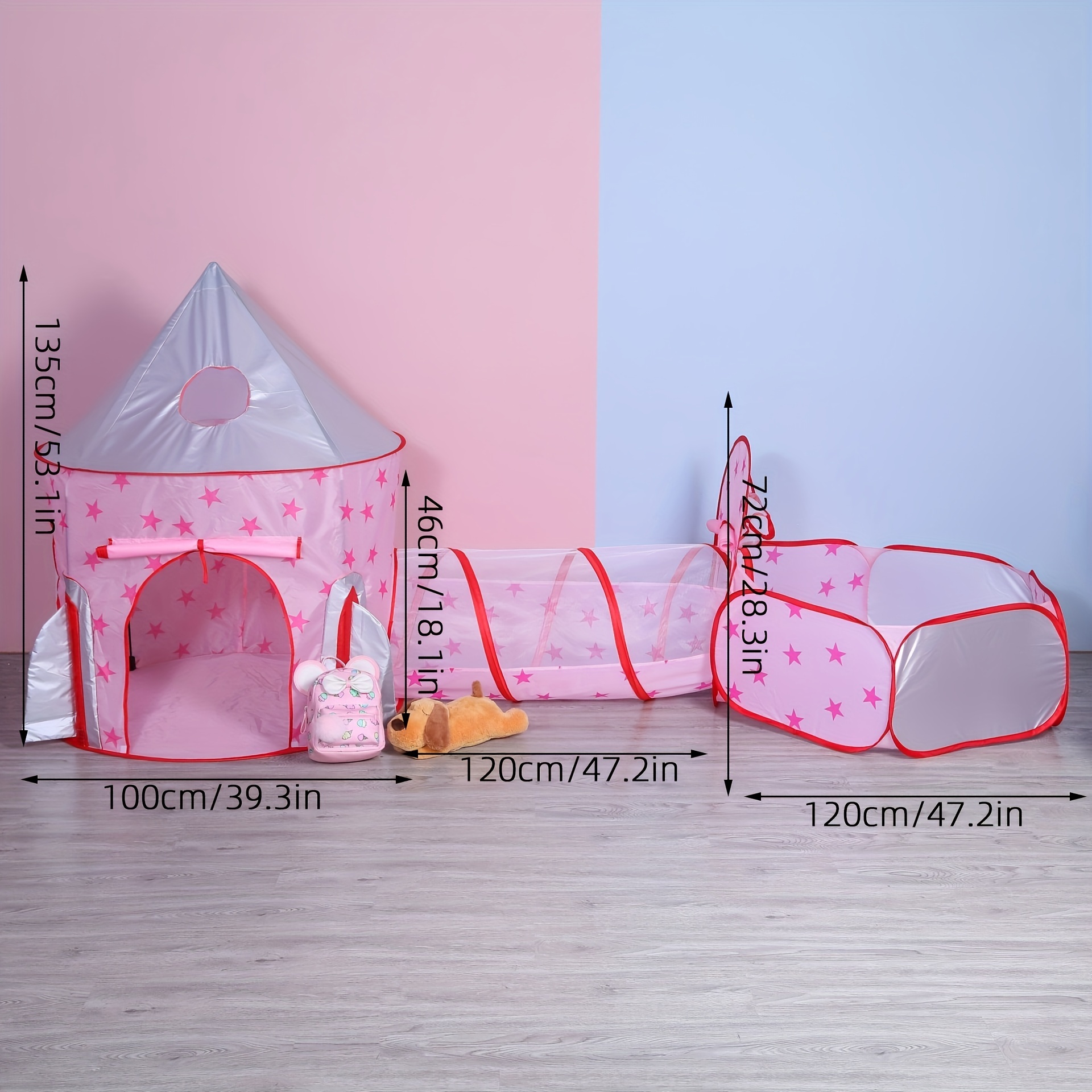 Children's Three-in-one Tent Princess Castle Play House Indoor