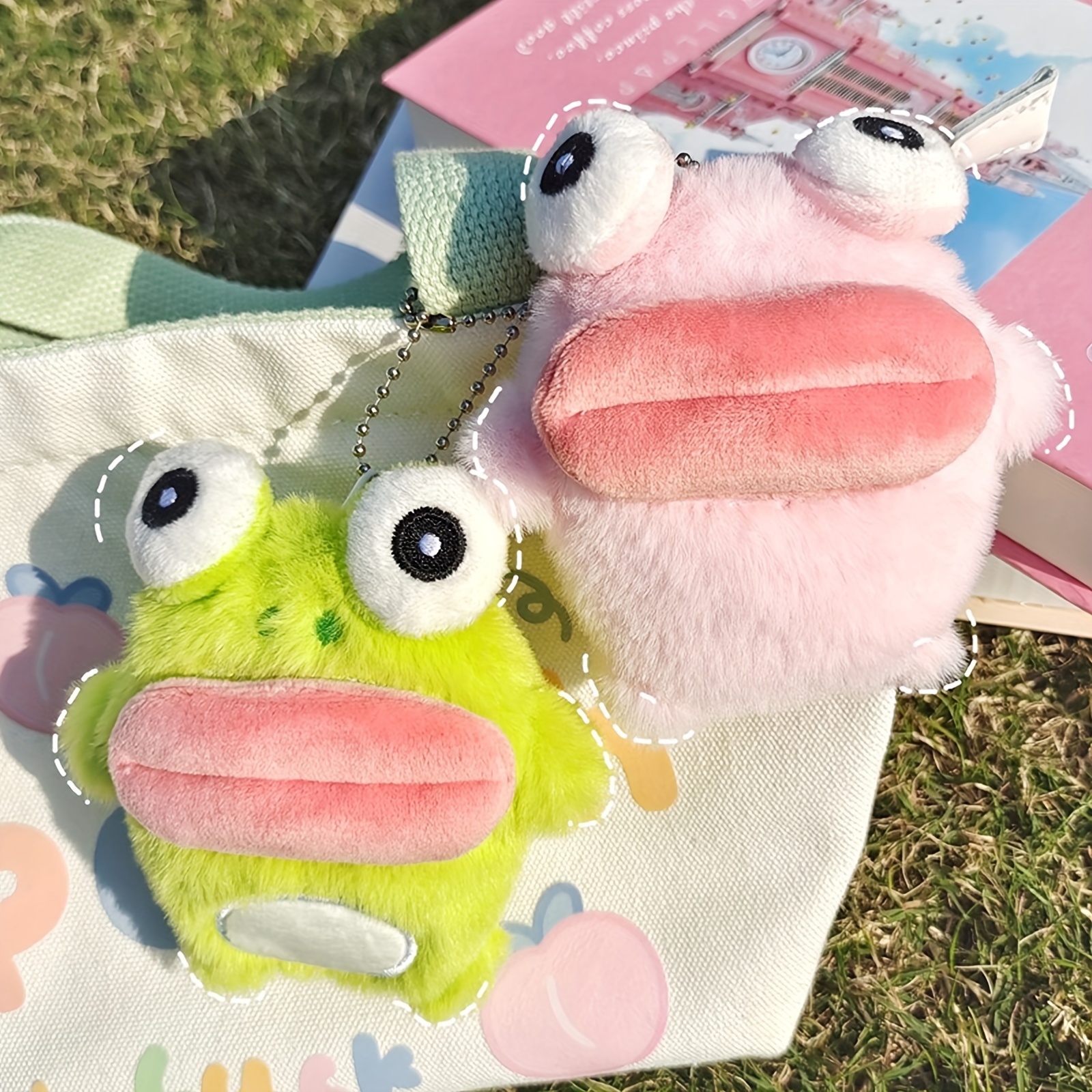 Ugly Cute Frog Plush Toy Doll School Bag Pendant Keychain - Temu