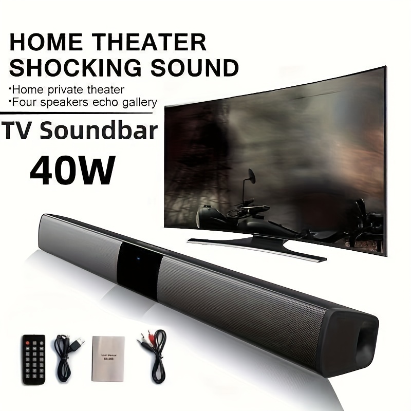 Comprar Sistema inalámbrico de altavoces con barra de sonido Bluetooth,  estéreo envolvente, proyector de TV para cine en casa, altavoz superpotente  BS-10 BS-28A BS-28B